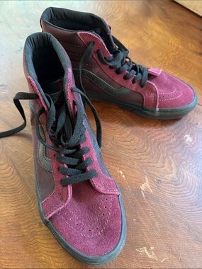 Vans Burgundy (Burgundy & Black) High-Top Skate Sneakers